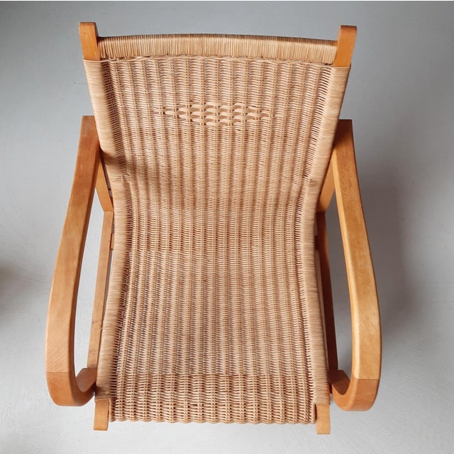 Wood and Cane Lounge Chair by Erich Dieckmann, 1930s For Sale - Image 6 of 9