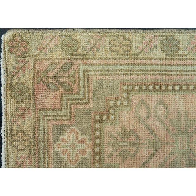 Turkish Turkish Mini Rug Oriental Hand Knotted Vintage Rug 1'5" x 3'6" #20735 For Sale - Image 3 of 8