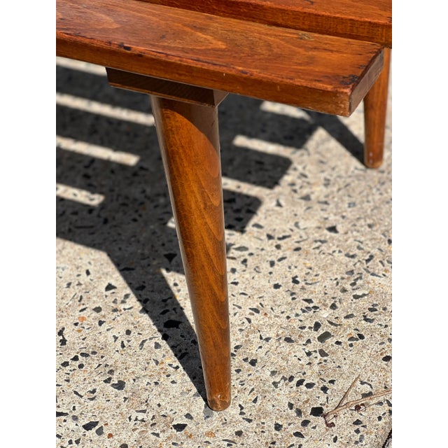 Vintage Mid Century Modern Slat Coffee Table For Sale In Philadelphia - Image 6 of 8