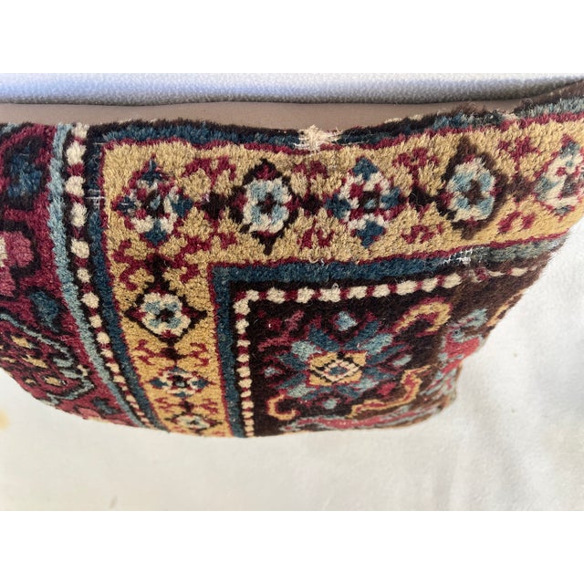 Pillow With Antique Rug For Sale In Los Angeles - Image 6 of 7