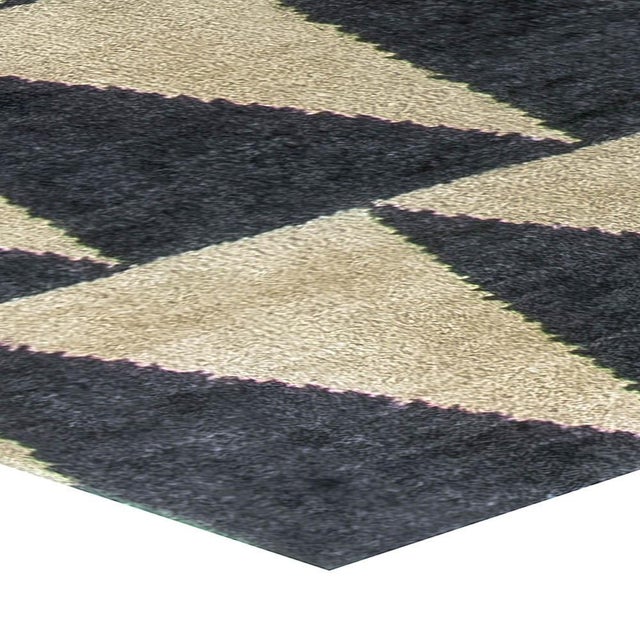 Art Deco-Inspired Hand-Knotted Silk & Wool Runner by Doris Leslie Blau For Sale In New York - Image 6 of 6