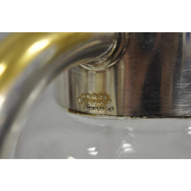 Antique Victorian German Silver Plated Cut Crystal Glass Lemonade Water Pitcher For Sale - Image 11 of 12