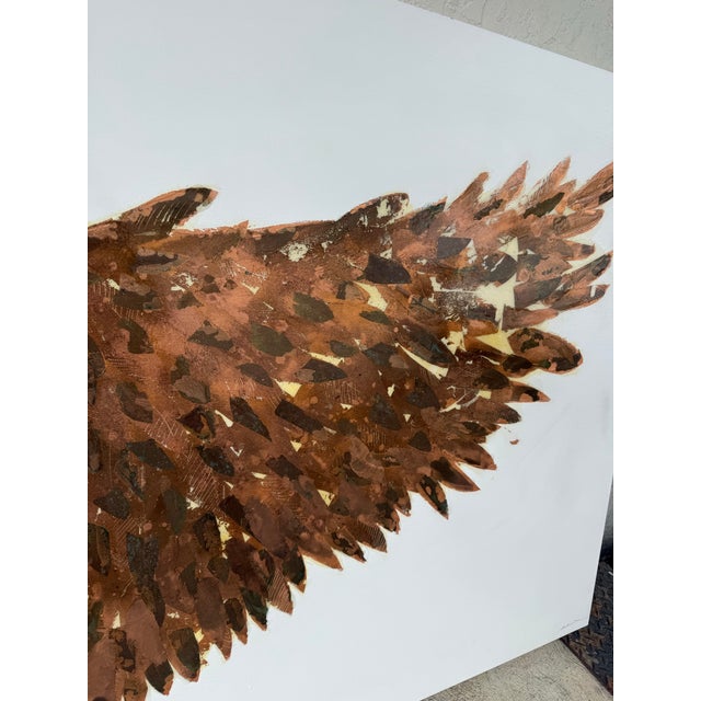 Alissa Madden Design Outstretched Wings on Canvas, Signed For Sale - Image 11 of 16