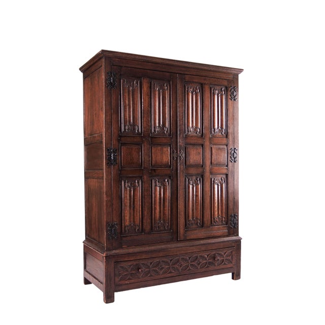 1950s Gothic Revival Style Wardrobe Chairish