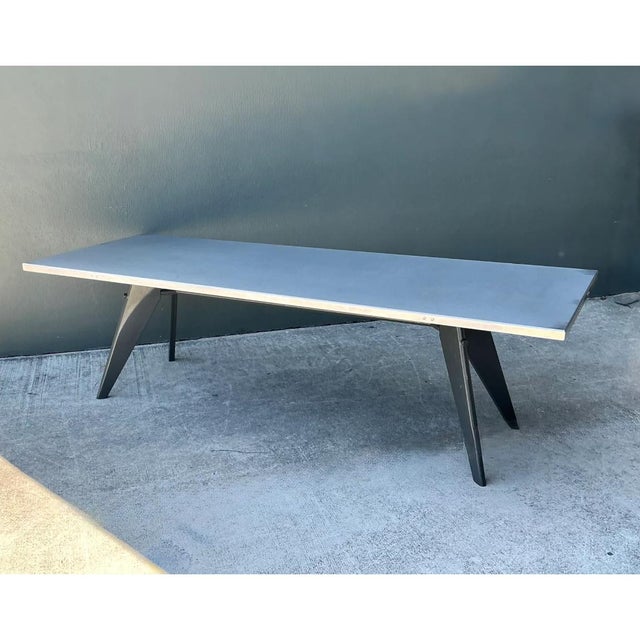 Vintage Jean Prouve for Vitra “Gstar Raw” Collectors Edition Dining Table For Sale In West Palm - Image 6 of 12