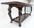 Spanish Colonial Solid Oak Parquetry Top Two Tier Console Library Table For Sale - Image 9 of 9