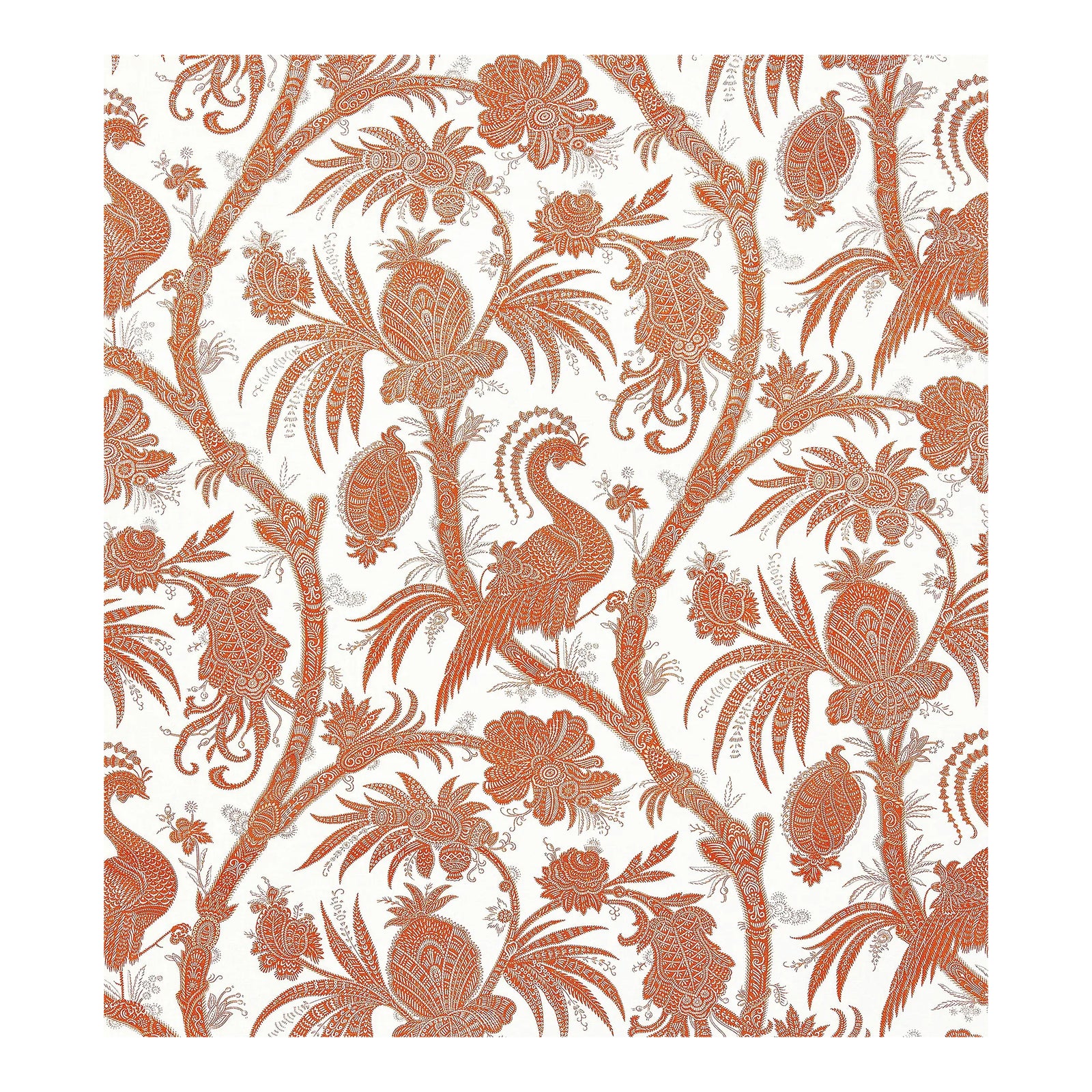 The House of Scalamandré Balinese Peacock Wallcovering, Mandarin Chairish
