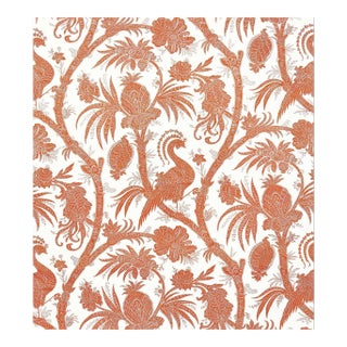 The House of Scalamandré Balinese Peacock Wallcovering, Mandarin For Sale