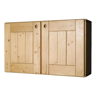 Mid-Century Modern Pine Hanging Cupboard attributed to Charlotte Perriand for Les Arcs, France, 1960s For Sale