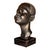 French Art Deco decorative bust, circa 1940, made of fine hollow ceramic with an ebonized wood base. Measurements: Height...