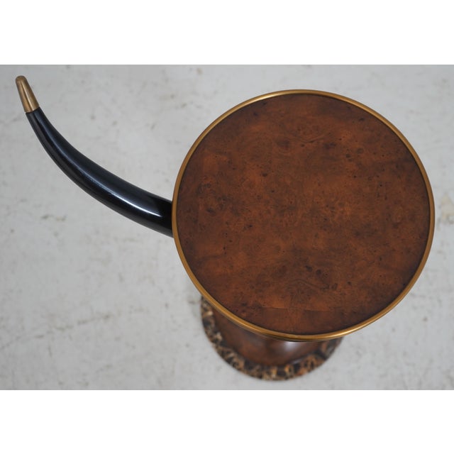 Wood Maitland Smith Burl Wood Horn Occasional Table For Sale - Image 7 of 11