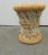 Mid century modern style stool, made of woven rope with twisted fabric sides