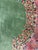 Vintage Persian Kerman Hand-Knotted Wool Rug in Green and Rose For Sale - Image 12 of 12