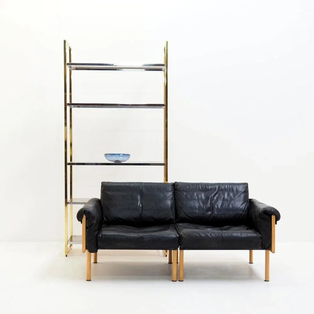 Brass and chrome showcase cabinet. The cabinet has a beautiful golden colour that, together with the contrasting chrome,...