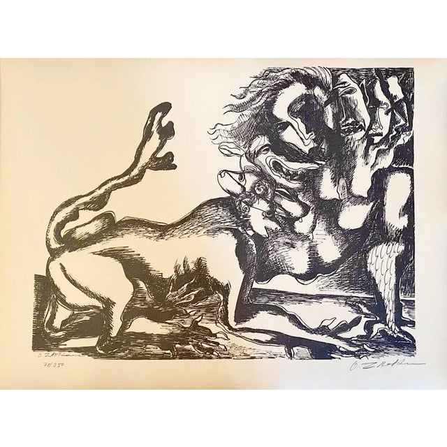 Ossip Zadkine, The Labors of Hercules, Fight Against the Hydra of Lerna, Lithograph For Sale - Image 4 of 4