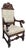 Renaissance Revival Quarter Sawn Oak Throne Armchair For Sale