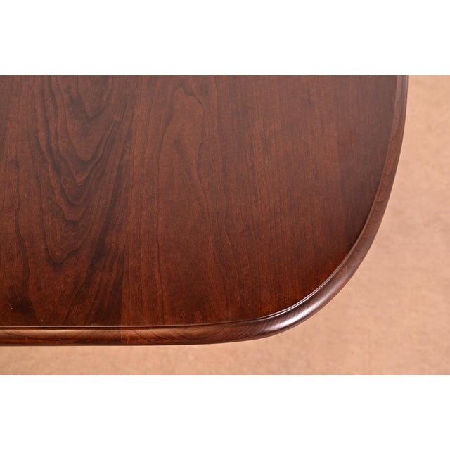 Stickley Regency Cherry Wood Double Pedestal Extension Dining Table, Newly Refinished For Sale - Image 9 of 15