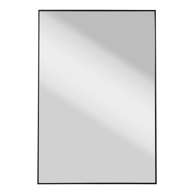 Black Thin Framed Vanity Mirror For Sale