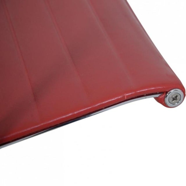 Animal Skin EA-109 Chair in Red Leather by Charles and Ray Eames, 2007 For Sale - Image 7 of 18