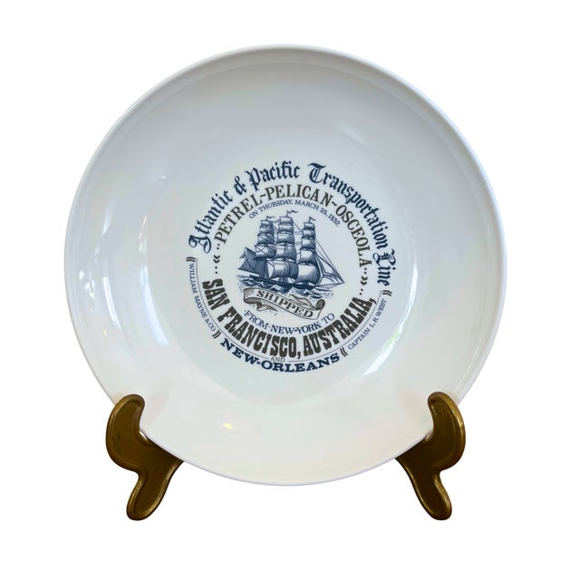 Blue Vintage Nautical Melamine Service for 6, 1970s, Set of 17 For Sale - Image 8 of 10