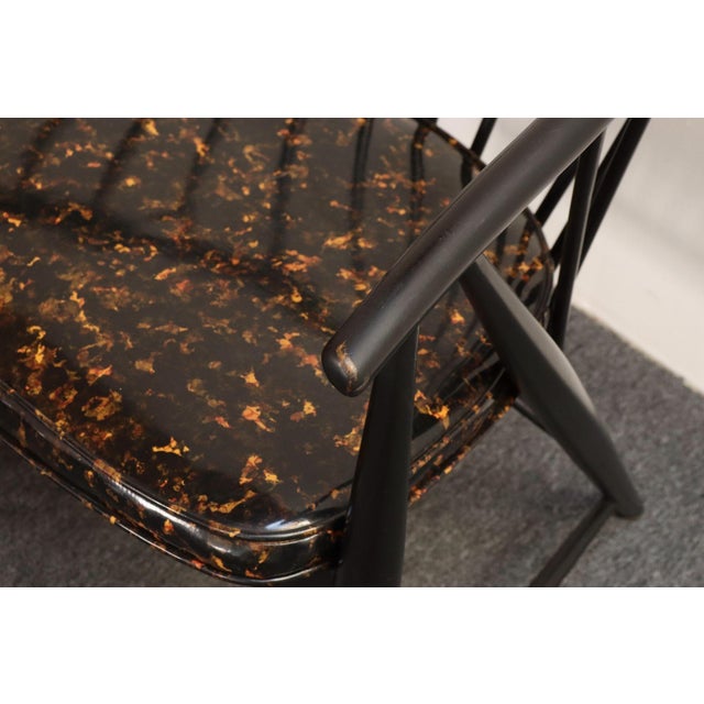 Vintage Pair Swedish Ebonized Beechwood Sunfeather Lounge Chairs by Sonna Rosen For Sale - Image 15 of 18