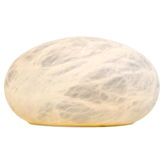 Metal Large Wireless Oval Table Lamp by United Alabaster For Sale - Image 7 of 7