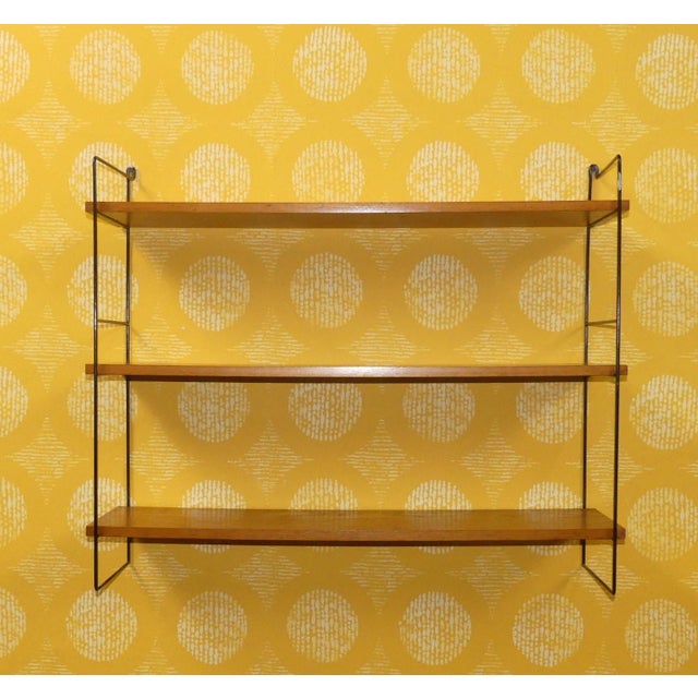 Vintage Classic String Shelf in Walnut, 1960s For Sale - Image 14 of 14