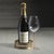 A luxurious combination of natural and metallic elements, this round wine bottle coaster features a matte gold-tone...