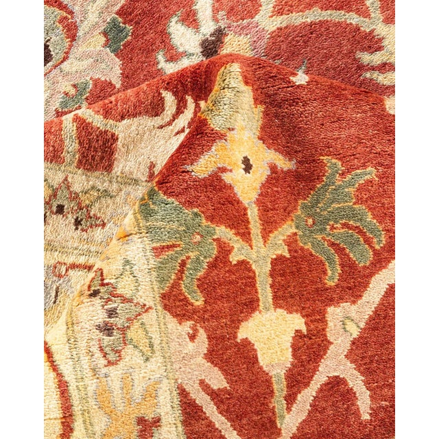 Textile Mogul, One-of-a-Kind Hand-Knotted Area Rug in Red, 9' 3" x 11' 10" For Sale - Image 7 of 8