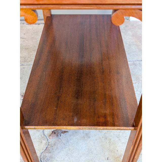 Vintage Handcrafted Georgian English Style Hardwood Side Table For Sale - Image 9 of 10