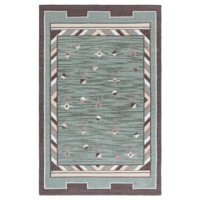 Modern Swedish Flat Weave Wool Rug by Doris Leslie Blau For Sale