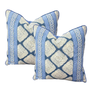 Diamond Pattern Pillows 22'' Pair
