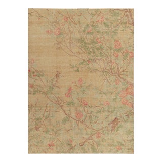 Rug & Kilim’s Oversized Arbor Rug in Gold and Coral, 14x20 For Sale