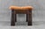 Brown Leather Oak Stool, Denmark, 1960s For Sale - Image 3 of 12