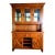 Wooden Storage Cabinet and Illuminated Display Case, Featuring a Wine Rack, Drawers, and Doors For Sale