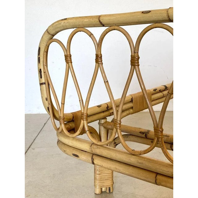 Wood Bamboo Bed, 1970s For Sale - Image 7 of 11