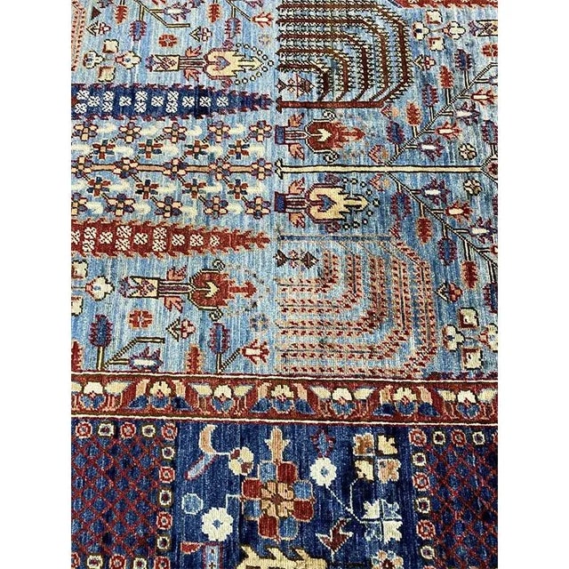 Handwoven Blue Bijar Style Rug 8'0" X 9'9" For Sale In Dallas - Image 6 of 11