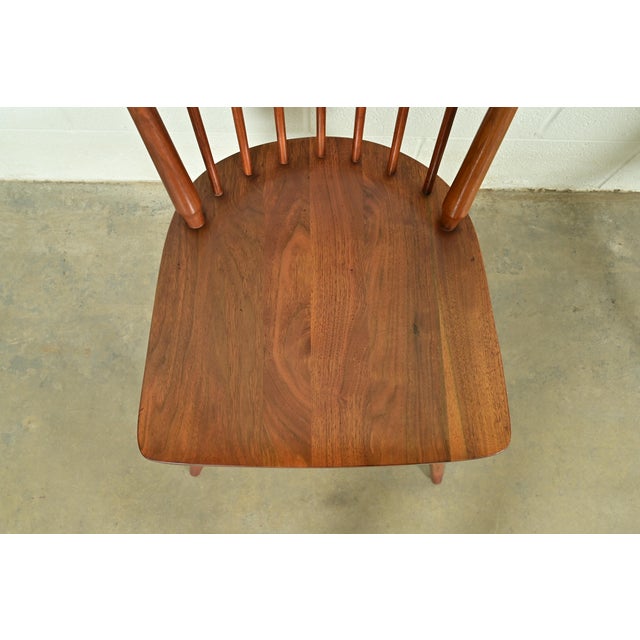 Wood Kipp Stewart for Drexel Declaration Sculpted Walnut Side Chairs or Dining Chairs, Pair For Sale - Image 7 of 13