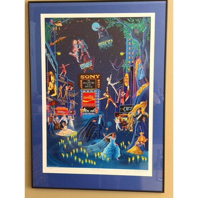 Glass 1990s Broadway Serigraph by Melanie Taylor Kent For Sale - Image 7 of 7