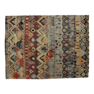 Multi Color Modern Style Rug - 9′ × 11′10″ For Sale