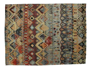 Multi Color Modern Style Rug - 9′ × 11′10″