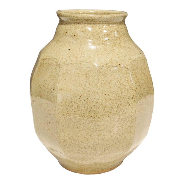 Warren MacKenzie (1924 - 2018) Large Signed Glazed Stoneware Vase For Sale