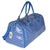 Traditional Blue Goyardine Canvas Croisière Boston 50 For Sale - Image 3 of 8