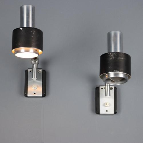 Vintage Wall Lamps in Aluminium, 1960s For Sale - Image 6 of 6