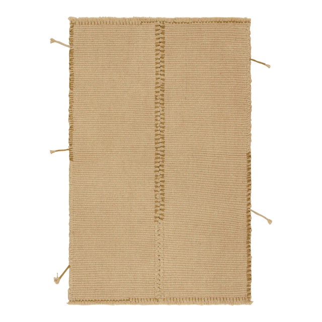 Rug & Kilim’s Custom Kilim in Beige-Brown Stripes For Sale