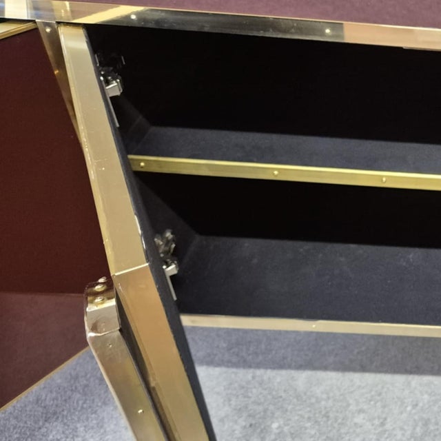 Justfurnituress Sideboard in Birch Wood and Red Glass from Justfurnituress SRL For Sale - Image 6 of 16