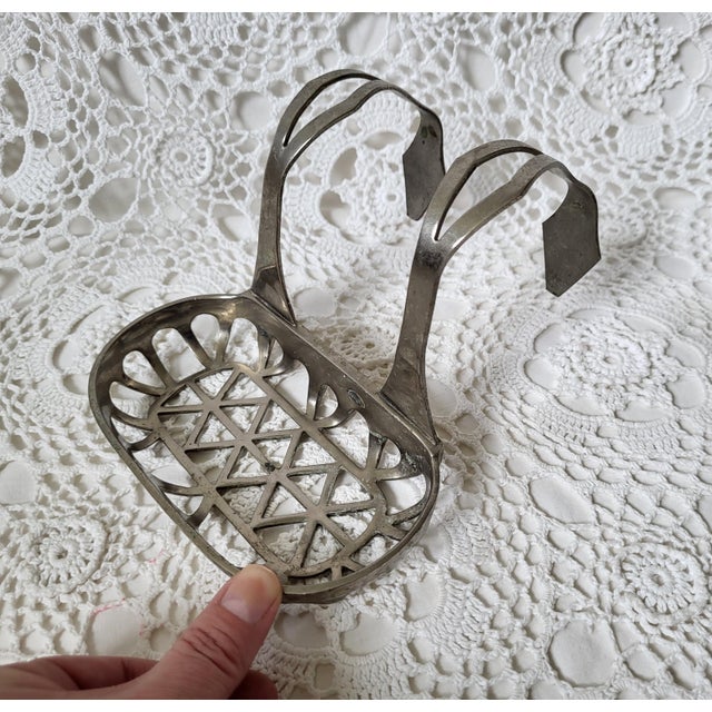 Traditional Early 1900s Chrome Clawfoot Bath Soap Dish With Hook For Sale - Image 3 of 7