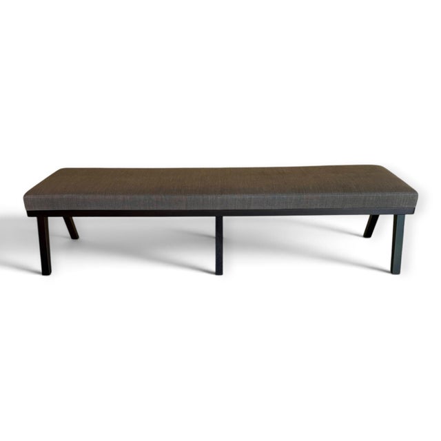 Rare and fabulous custom bench designed by French architect Jean-Michel Wilmotte for Holly Hunt. The Hadrien bench...