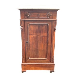 19th C. American Victorian Rosewood 1/2 Commode Washstand For Sale