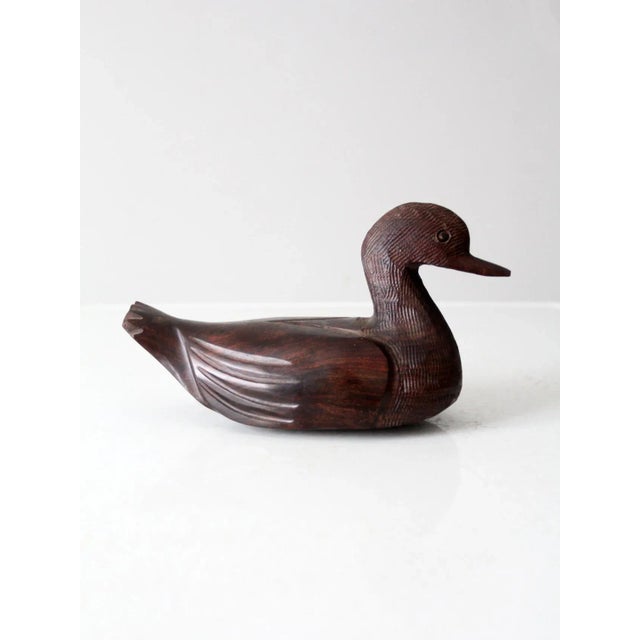 Vintage Hand-Carved Ironwood Duck For Sale - Image 9 of 9